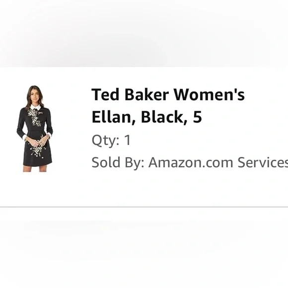 NWOT Ted Baker Ellan Collared Embroidered Mini Dress, Size 5 (US 12) - Picture 8 of 9